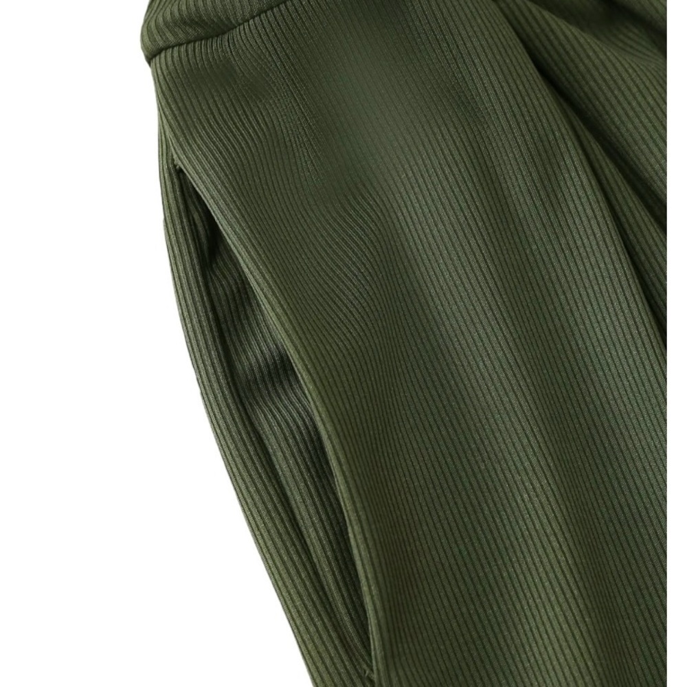CIDER Sleeveless Wide Leg Jumpsuit Army Green Sz 0XL Viral Blogger Favorite - Picture 8 of 13